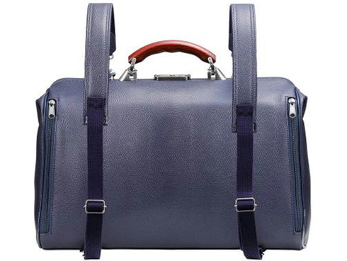 【豊岡鞄 YOUTA YK-2 ネイビー】YOUTA LIZARD3WAY横ダレスバッグL